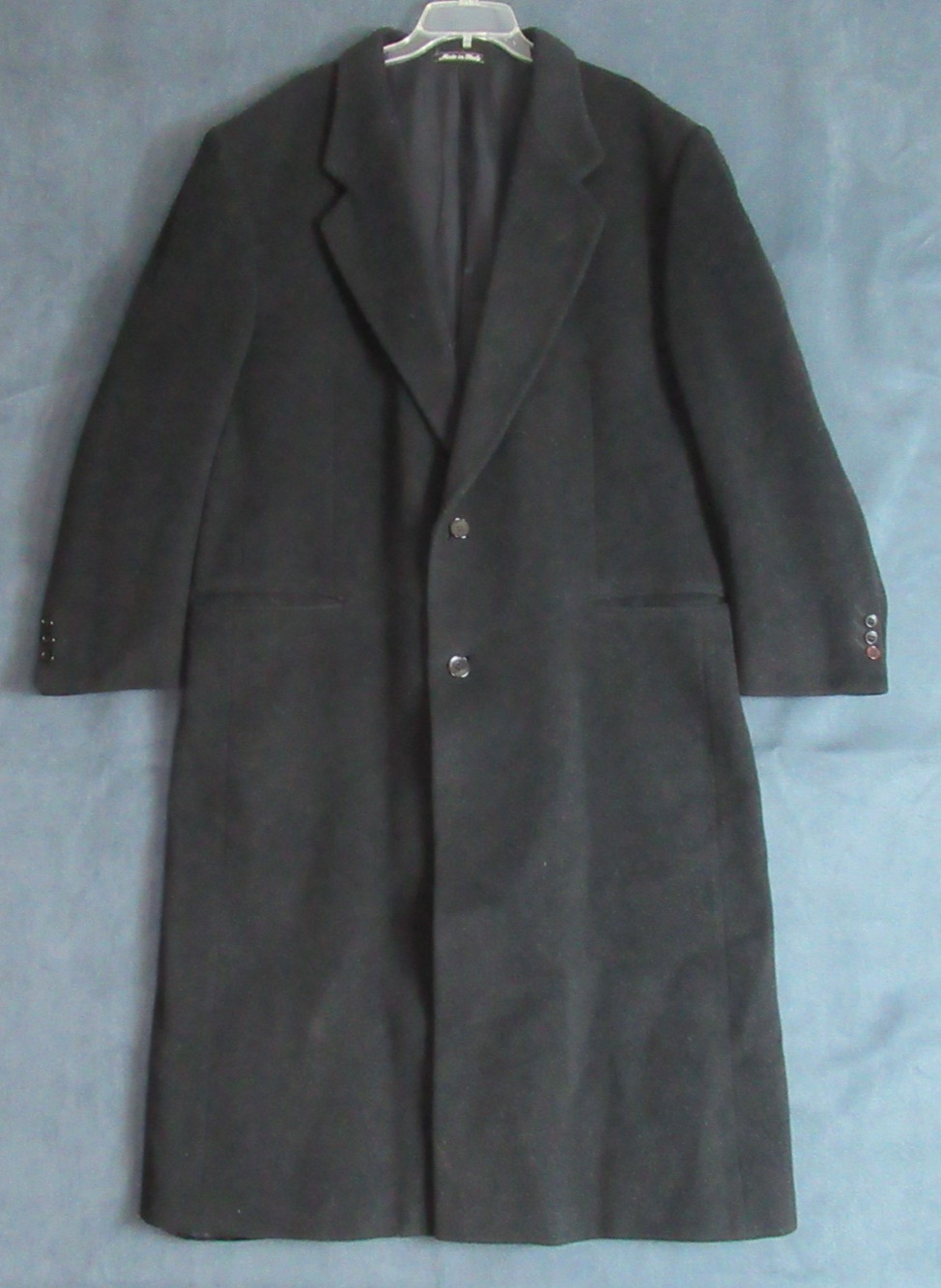 Vintage Andrew Fezza Overcoat Mens Size 44R Gray Wool Blend Old Money Lux Italy